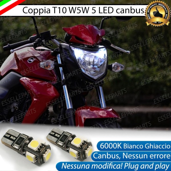 Luci posizione T10 5 LED Canbus per SYM SB 250 2012-2014 Ni