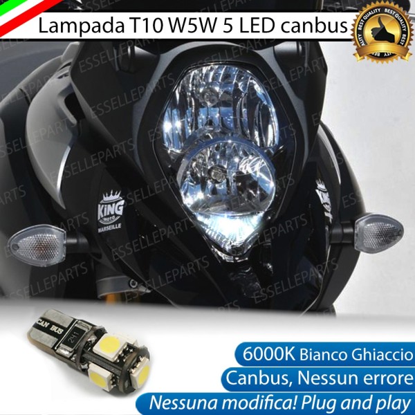 Luce posizione T10 5 LED Canbus per SUZUKI V- Strom 650 2021