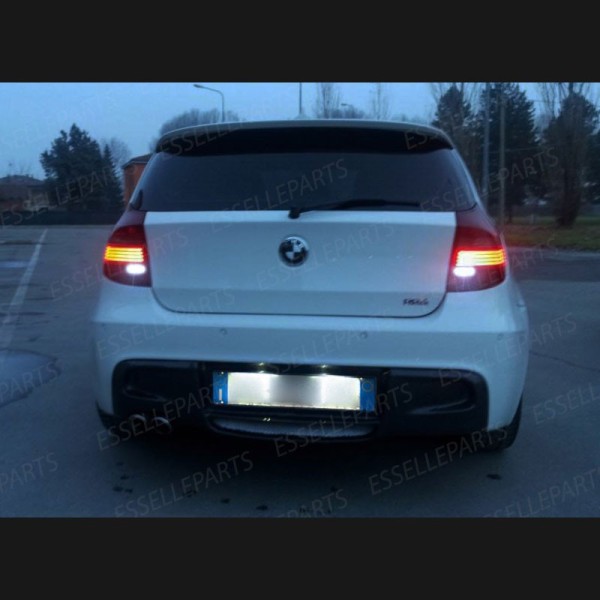 Coppia lampade 13 LED Retromarcia T15 con lente 6000K bianco Bmw Serie 1 Dal 03/2007