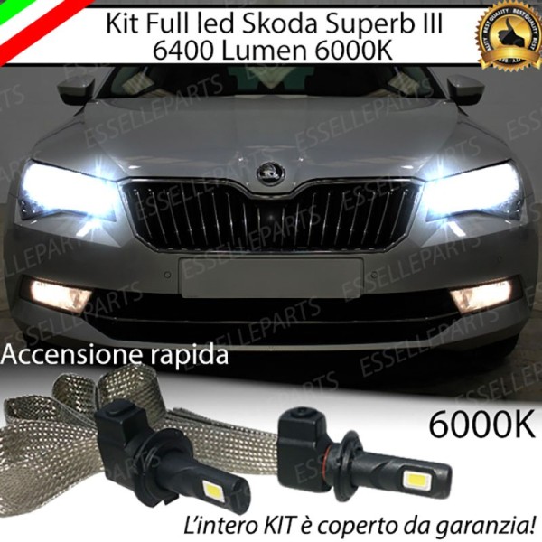 Kit Full LED H7 6400 LUMEN Abbaglianti SKODA SUPERB III