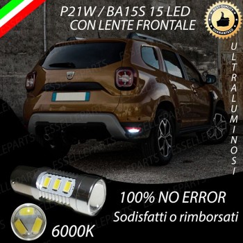 Lampada LED Retromarcia Da 15 LED Canbus 6000K con lente Dacia Duster 2 Restyling