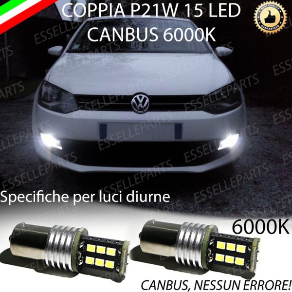 Luci Posizione 15 LED BA15S P21W VW POLO 6R DRL