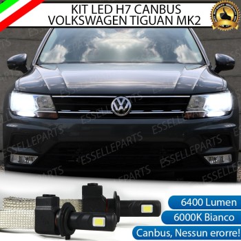Kit Full LED H7 6400 LUMEN Anabbaglianti VW TIGUAN II + portalampade specifici