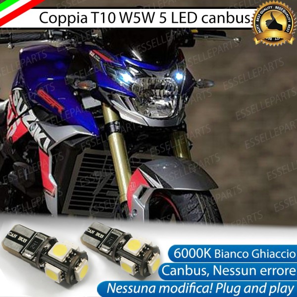 Luci posizione T10 5 LED Canbus per SUZUKI GSR 750 2014-2015 Z