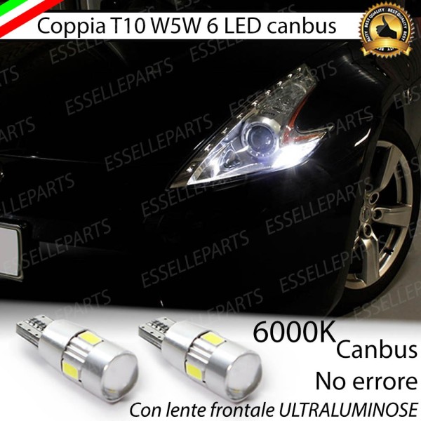 Lampade T10 W5W Canbus 6 LED no error luci posizione Nissan 370Z