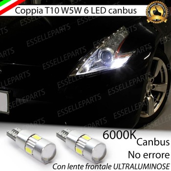 Lampade T10 W5W Canbus 6 LED no error luci posizione Nissan 370Z