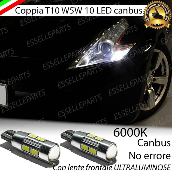 Lampade T10 W5W Canbus 10 LED no error luci posizione Nissan 370Z