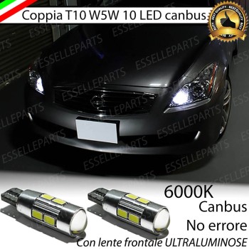 Lampade T10 W5W Canbus 10 LED no error luci posizione Hyundai Genesis
