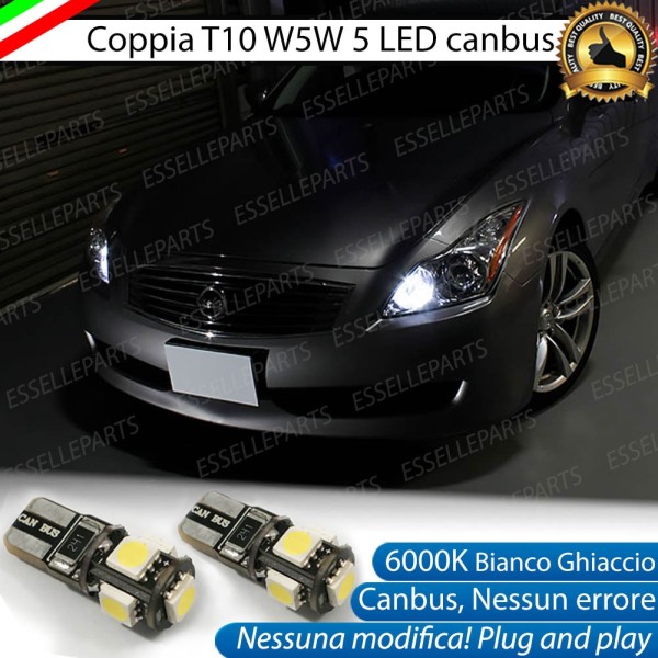 Luci posizione T10 W5W 5 LED Canbus Hyundai Genesis