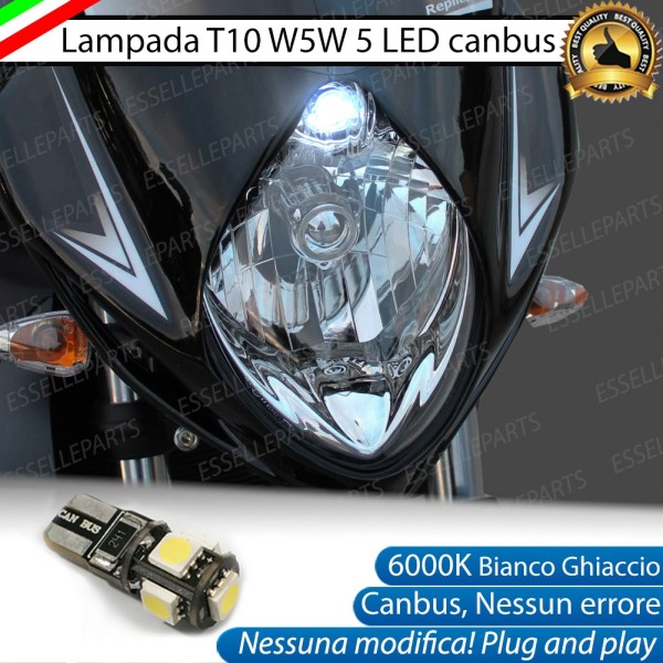 Luce posizione T10 5 LED Canbus per SUZUKI Gladius 650 2009-2015 SFV