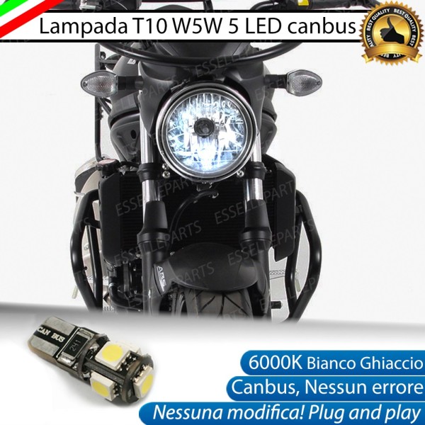 Luce posizione T10 5 LED Canbus per SUZUKI SV 650 2016-2020