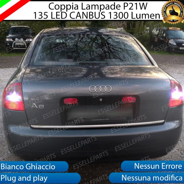 Coppia Lampade Retromarcia P12W Canbus 3.0 LED Da 135 LED 6000K Audi A6 C5 Dal 2002