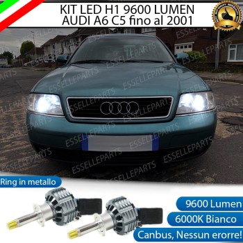 Kit Full LED H1 9600 Lumen 6000K bianco Anabbaglianti AUDI A6 C5 FINO AL 2001