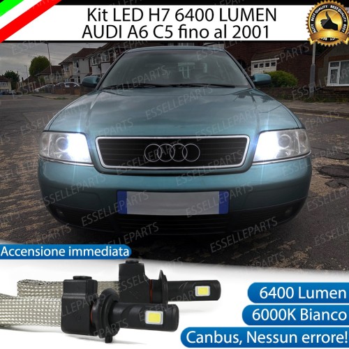 Kit Full LED H7 6400 Lumen 6000K bianco Abbaglianti AUDI A6 C5 FINO AL 2001