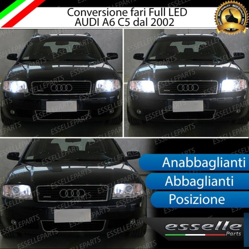 Conversione Fari Full LED 6000K bianco Audi A6 C5 Dal 2002