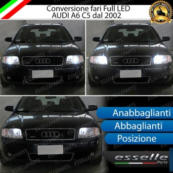 Conversione Fari Full LED 6000K bianco Audi A6 C5 Dal 2002