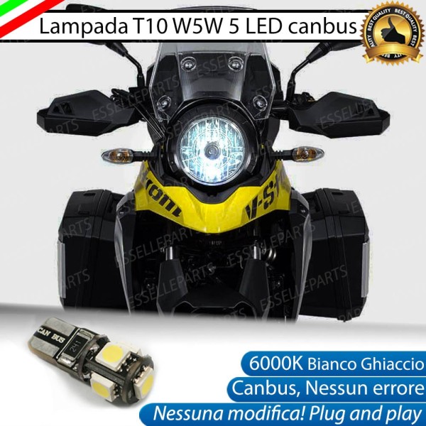 Luce posizione T10 5 LED Canbus per SUZUKI V- Strom 250 2017-2020