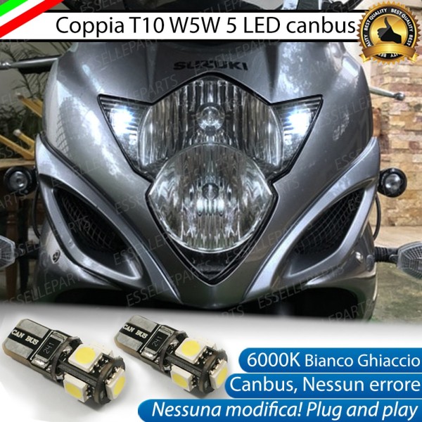 Luci posizione T10 5 LED Canbus per SUZUKI GSX 1250 2009-2016 F ABS Traveller