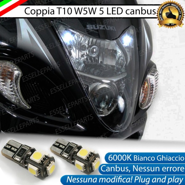 Luci posizione T10 5 LED Canbus per SUZUKI GSX 1300 1999-2006 R Hayabusa