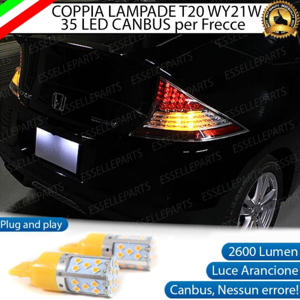 Coppia Lampade T20 WY21W 35 LED CANBUS PER FRECCE DIREZIONALI POSTERIORI PER HONDA CR-Z