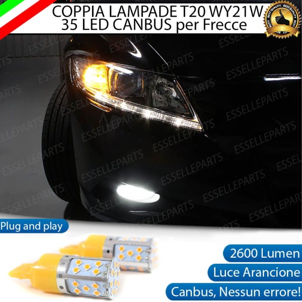 Coppia Lampade T20 WY21W 35 LED CANBUS PER FRECCE DIREZIONALI Anteriori PER HONDA CR-Z