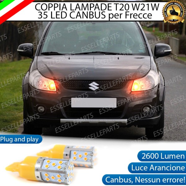 Coppia Lampade T20 WY21W 35 LED CANBUS PER FRECCE DIREZIONALI Anteriori PER SUZUKI SX4