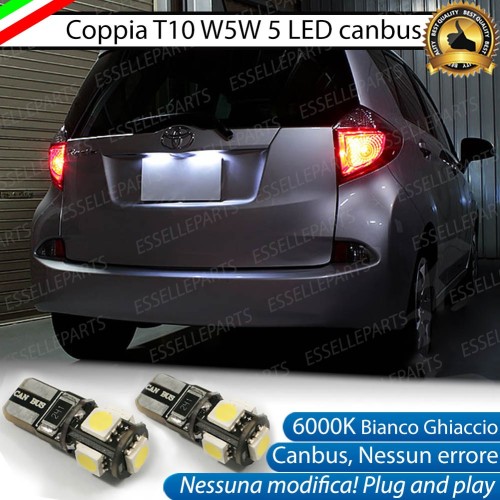 Luci Targa 5 LED Canbus 6000K per Toyota Verso S
