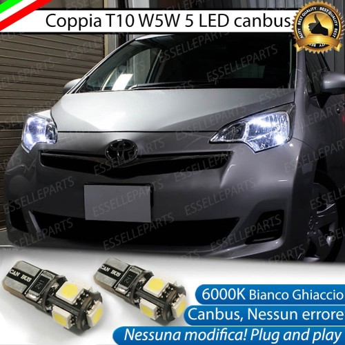 Luci posizione T10 W5W 5 LED Canbus Toyota Verso S