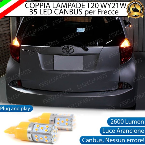 Coppia Lampade T20 WY21W 35 LED CANBUS PER FRECCE DIREZIONALI POSTERIORI PER TOYOTA VERSO S