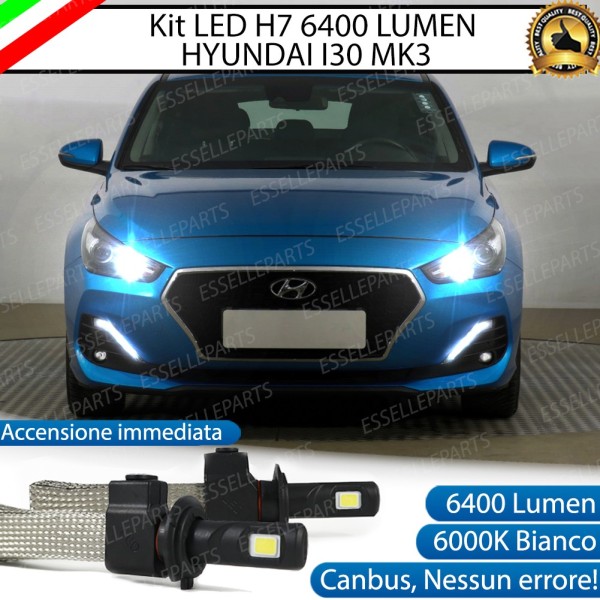 Kit Full LED H7 6400 LUMEN Abbaglianti HYUNDAI I30 III