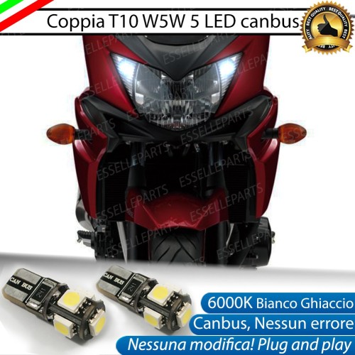 Luci posizione T10 5 LED Canbus per SUZUKI GSF 1250 Bandit 2006-2011 S
