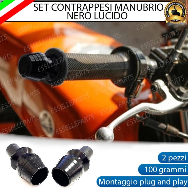 Contrappesi NERO Bilancieri Stabilizzatori in Metallo specifici per Manubrio DUCATI