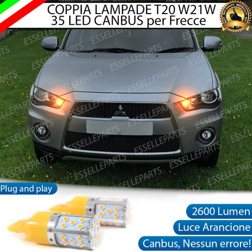 Coppia Lampade T20 WY21W 35 LED CANBUS PER FRECCE DIREZIONALI Anteriori PER MITSUBISHI OUTLANDER II RESTYLING