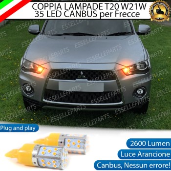 Coppia Lampade T20 WY21W 35 LED CANBUS PER FRECCE DIREZIONALI Anteriori PER MITSUBISHI OUTLANDER II RESTYLING Coppia Lampade T20 WY21W 35 LED CANBUS PER FRECCE DIREZIONALI Anteriori PER MITSUBISHI OUTLANDER II RESTYLING