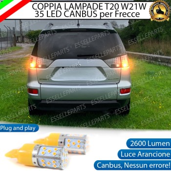 Coppia Lampade T20 WY21W 35 LED CANBUS PER FRECCE DIREZIONALI POSTERIORI PER MITSUBISHI OUTLANDER II RESTYLING Coppia Lampade T20 WY21W 35 LED CANBUS PER FRECCE DIREZIONALI POSTERIORI PER MITSUBISHI OUTLANDER II RESTYLING