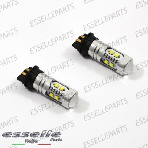 Coppia lampade PW24W 10 LED CREE Canbus 6000K bianco ghiaccio