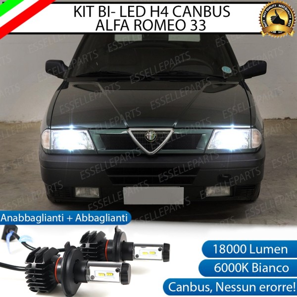 Kit Full LED H4 18000 LUMEN Anabbaglianti + Abbaglianti per ALFA ROMEO 33