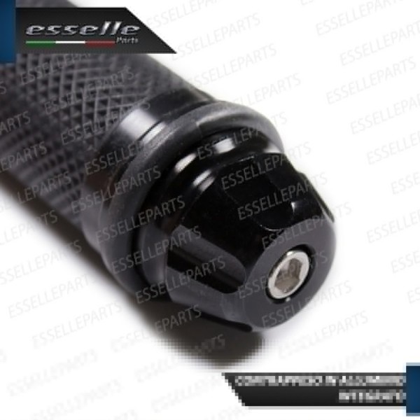 Manopole Antiscivolo - NERO - con Contrappesi per MOTO GUZZI