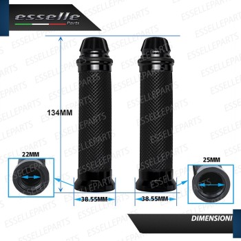 Manopole Antiscivolo - NERO - con Contrappesi per TRIUMPH Manopole Antiscivolo - NERO - con Contrappesi per TRIUMPH