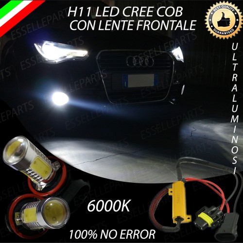 Luci Fendinebbia H11 LED 900 Lumen 6000K bianco AUDI A1 8x Pre-Restyling