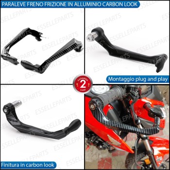 PARALEVE PROTEZIONE PER FRENO E FRIZIONE CARBON LOOK con inserti NERO MOTO GUZZI