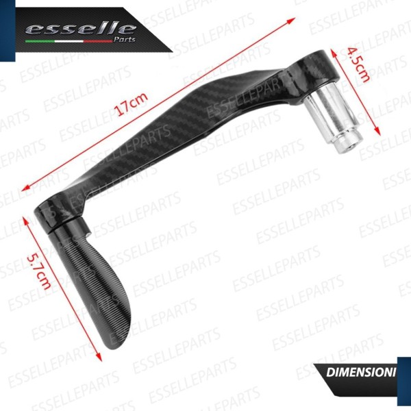 PARALEVE PROTEZIONE PER FRENO E FRIZIONE CARBON LOOK con inserti NERO MOTO GUZZI