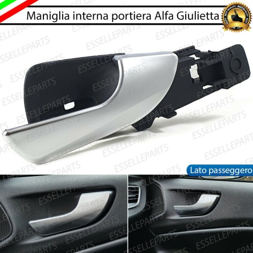 Maniglia Interna - LATO PASSEGGERO ANTERIORE - Cromata Satinata per Alfa Romeo Giulietta