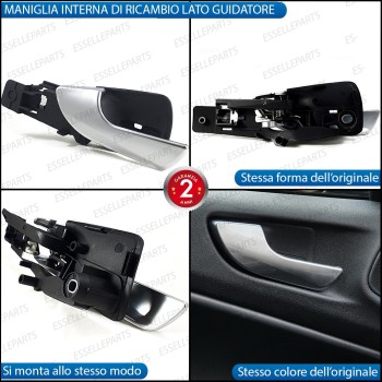 Maniglia LATO GUIDATORE Satinata per Alfa Romeo Giulietta