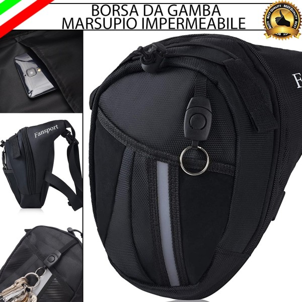 Borsa Moto da Gamba Unisex in Tela Impermeabile per moto,motorini,scooter LAMBRETTA