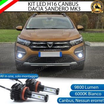 Kit Full Led 6000k H16 canbus DACIA SANDERO III Fendinebbia No Error