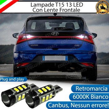 Coppia Lampade 13 LED con lente 6000K canbus Retromarcia Hyundai I20 MK3 con fari LED