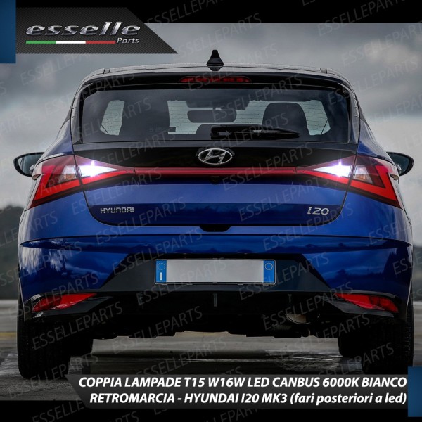 Coppia Lampade 13 LED con lente 6000K canbus Retromarcia Hyundai I20 MK3 con fari LED