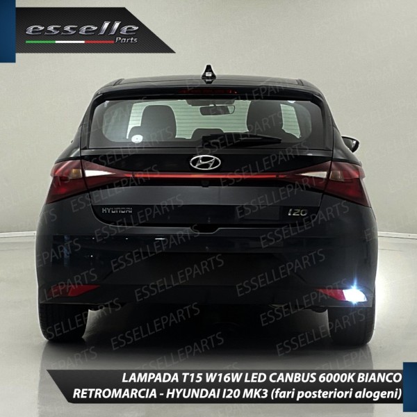 Lampada LED Retromarcia 13 LED Canbus 6000K con lente HYUNDAI I20 MK3 con fari Alogeni