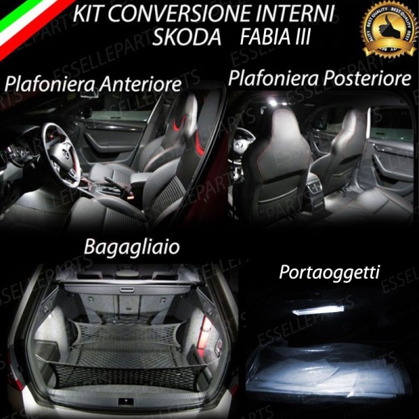 Kit LED interni Completo 6000K bianco Canbus per Skoda Fabia MK3